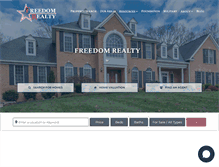 Tablet Screenshot of freedomrealtymd.com